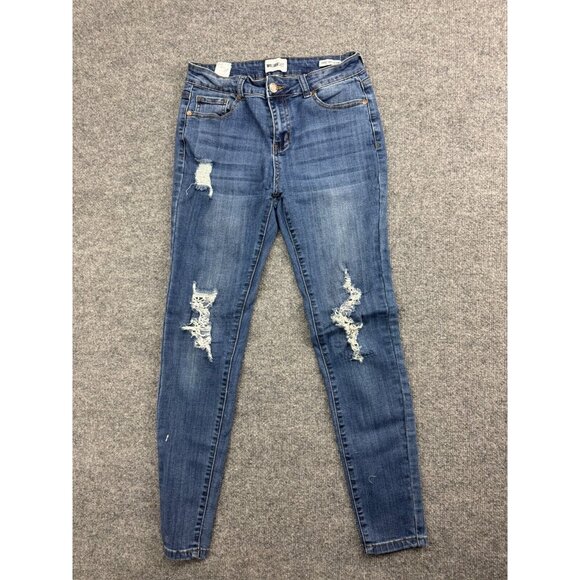 William Rast Perfect Ankle Skinny Jeans Women's 28 Distressed Blue Mid Rise - Picture 1 of 11